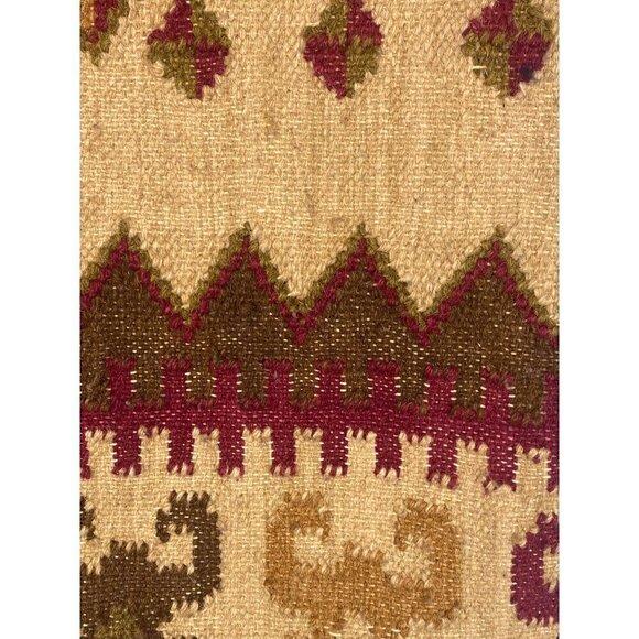 Unbranded VTG Handwoven Wool Kilim Rug Pillow Cover Geometric 18" X 12" - Picture 6 of 10
